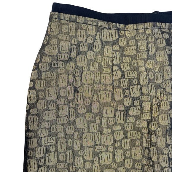 ⭐️FSP⭐️ LOFT‎ Formal Gold Shimmer Lined Skirt - Picture 5 of 14